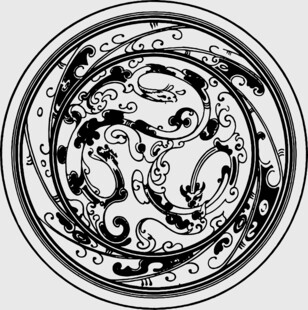 圆形龙纹传统图案设计