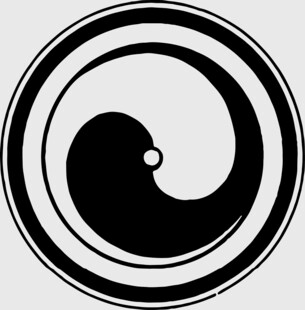 黑白太极图案