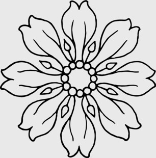 简约线条花卉图案设计