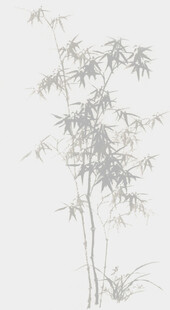 水墨风单株竹子绘画