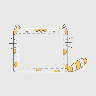 猫咪边框图案设计素材