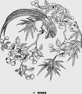 花鸟工笔线描图