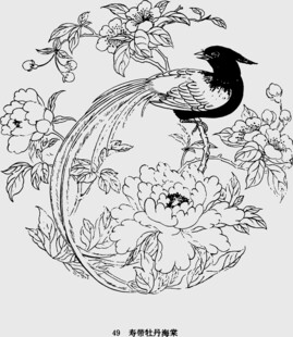 凤凰牡丹中式传统图案