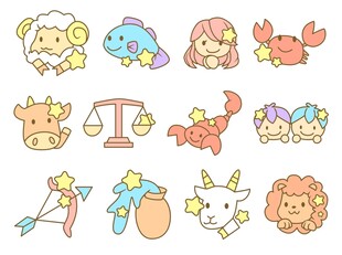 卡通十二星座图片