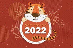 2022虎年喜庆插画形象