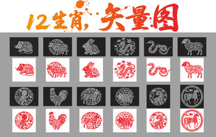 12生肖矢量图