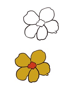 手绘花朵图案设计示例