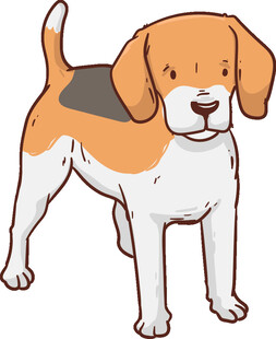 可爱小猎犬插画