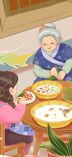 祖孙温馨用餐时刻