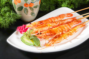 烤虾串