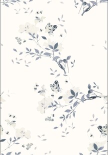 杏底树叶蝴蝶印花