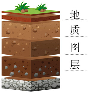 高清矢量图  土壤分层  