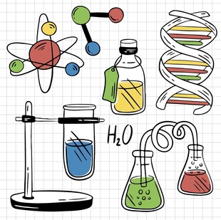 科学实验元素插画