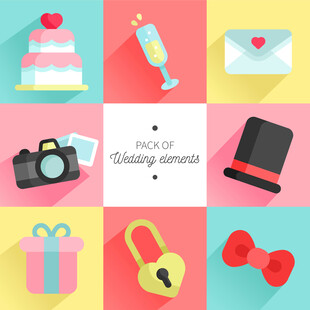 多彩庆典元素集合