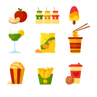 多样美食图标集合