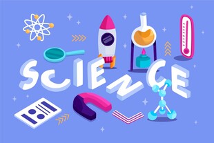 趣味科学元素插画