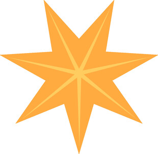 橙色八角星图案