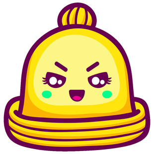 可爱卡通黄色帽子形象