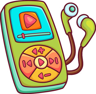 卡通风格的MP3播放器