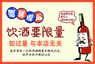 饮酒限量提示海报