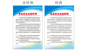 蓝色制度牌模板