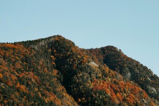 秋日斑斓山峦美景