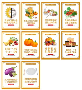 食堂标语展板