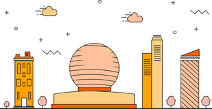 城市天际线中的独特建筑