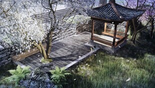古村凉亭效果图