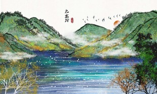 山水国画风景图