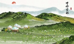 田园山水间的静谧风光