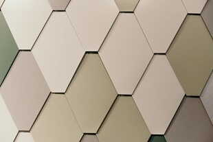 六边形瓷砖墙面纹理展示