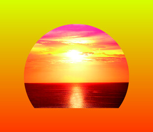 绚丽海上日落美景