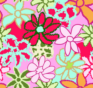 多彩花卉图案背景