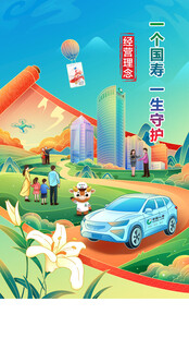 保险经营理念海报