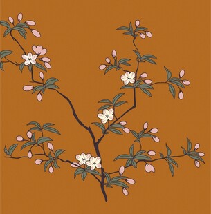 中式花卉图案插画