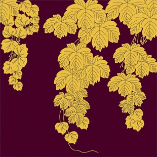 金色藤蔓装饰图案