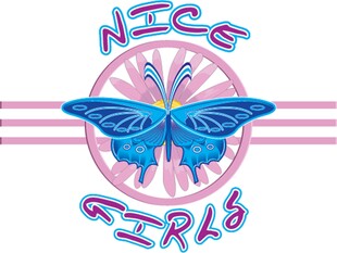 蝴蝶主题女孩装饰图案
