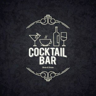 鸡尾酒酒吧标志设计