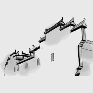 中式古建筑屋顶轮廓