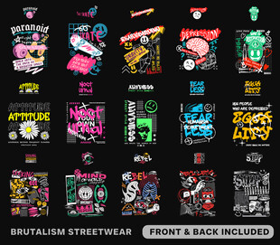 街头风潮流服饰图案集合