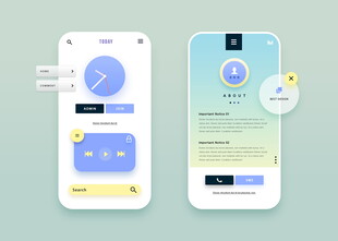 扁平插画小清新风格app页面八