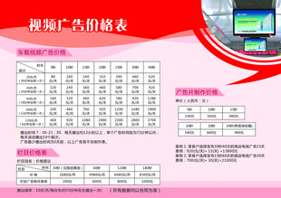 视频广告价格表