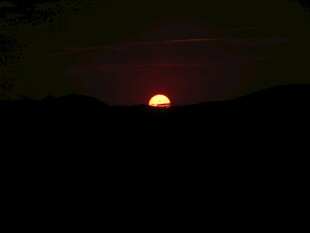 夜幕下的落日景观