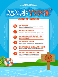 防溺水安全知识宣传海报