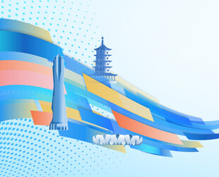 手绘城市建筑