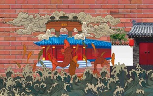 新中式背景墙  