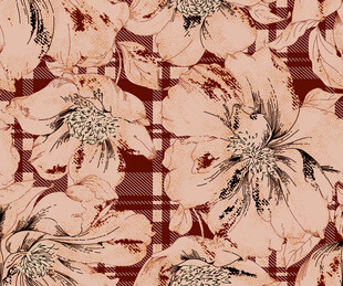 复古花卉图案纹理背景