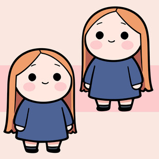 可爱女孩卡通形象