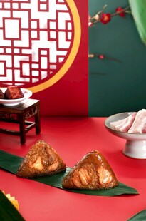 中式端午粽子精致摆拍